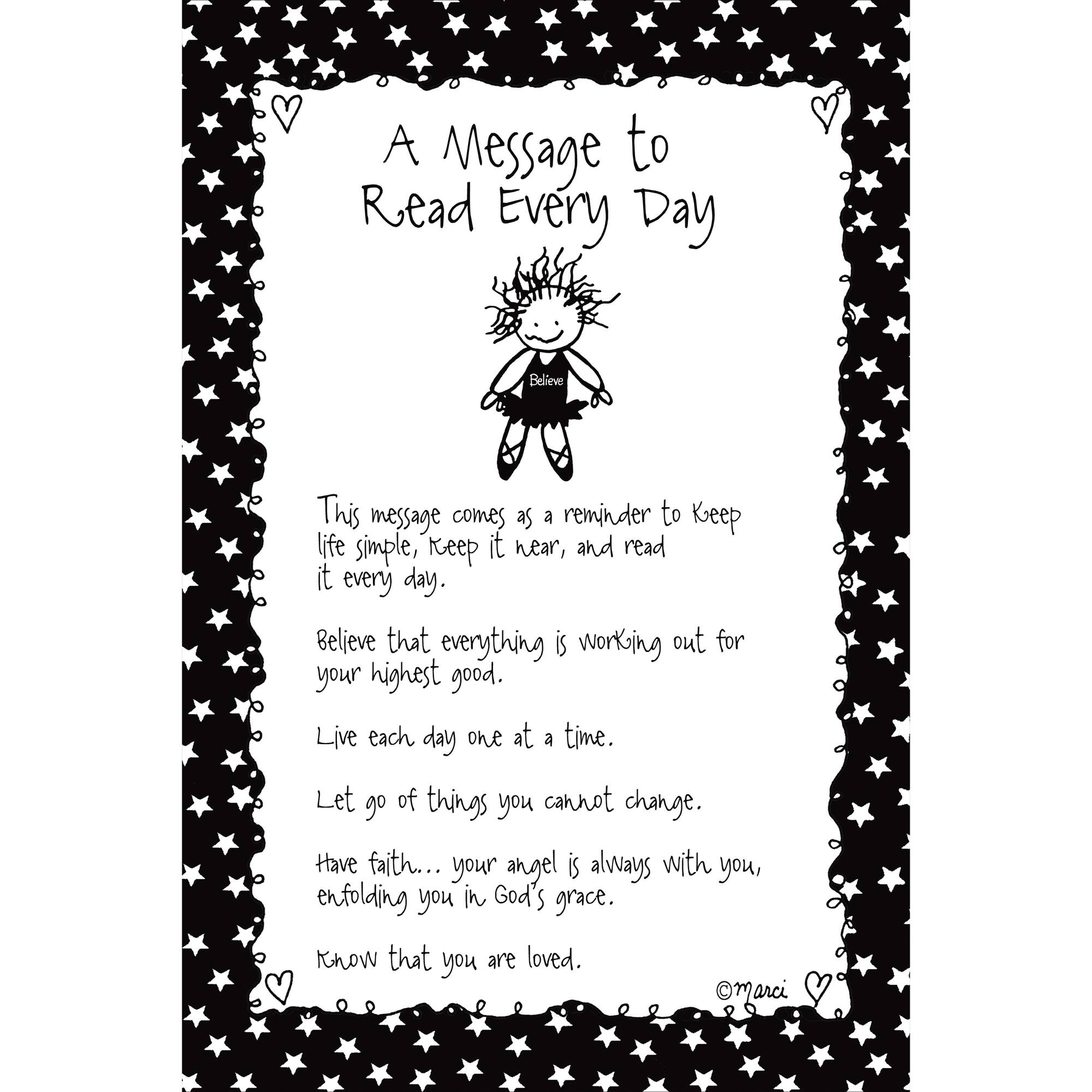 Children of the Inner Light® by Marci Art A Message to Read Every Day Plaque